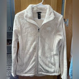 Beige North face fleece/Sherpa zip up